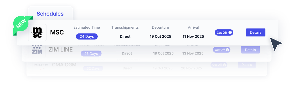Service Finder And Sailing Schedules Shipsgo